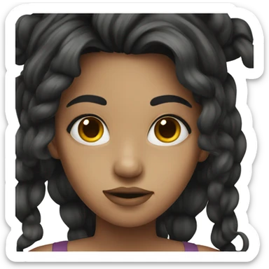 A toxic girl with dark hair sticker