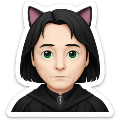 professor snape turning into a cat sticker
