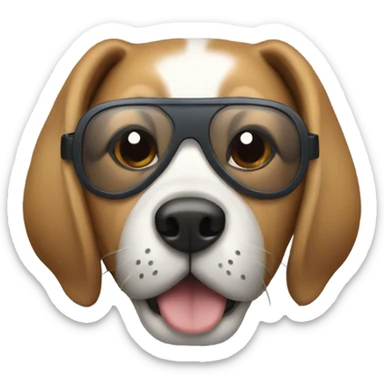 Dog wearing a mask  sticker