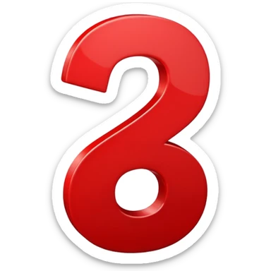 A 3D cartoon plus and percentage sign in red, glossy finish, Memoji-style realism. sticker