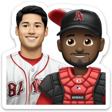 shohei ohtani with a black man sticker