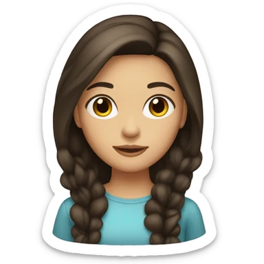 brunette girl  sticker