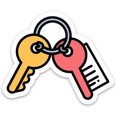 hotel room key with tag sticker