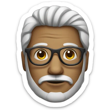 A metis man with thug glasses  sticker