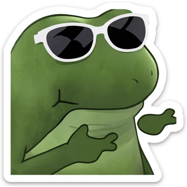 Cat with sunglasses sticker