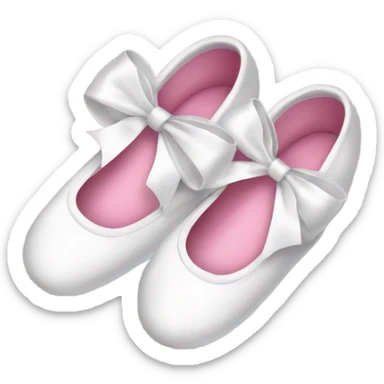 cute ballet slippers with bows and perfume sticker