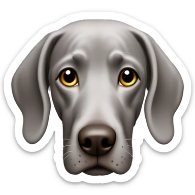 Weimaraner head sticker