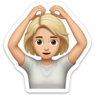 Pulling out hair sticker