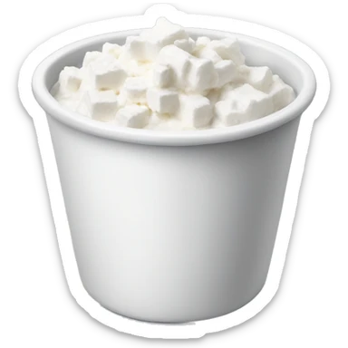 Cottage cheese in a cup sticker