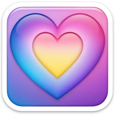 Ombré pink blue purple yellow heart 2016 vibes sticker