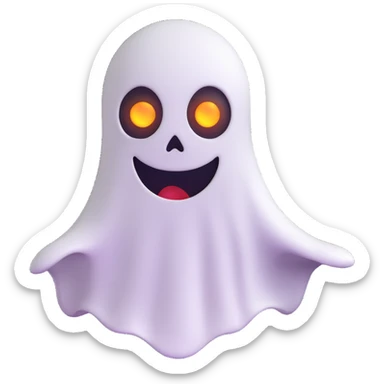 creepy ghost with dark atmosphere, horror game emoji style for stream sticker