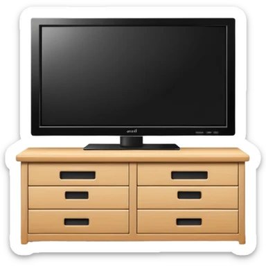 modern tv on a cupboard sticker