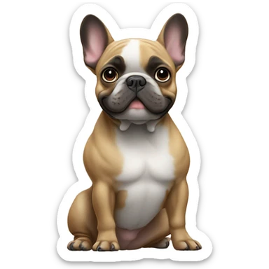 The French bulldog saluting ￼ sticker