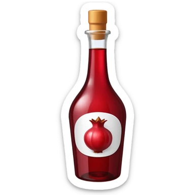 Pomegranate Syrup in a wine bottle sticker