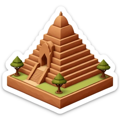 isometric delhi clay 3d sticker