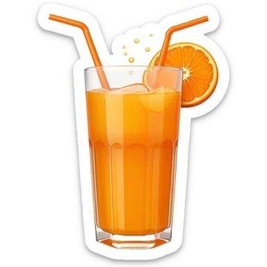 Super sweet mandarin emoji, fizzy juice splash, simple flat design, bold lines, bright orange, transparent background(with no eyes) sticker