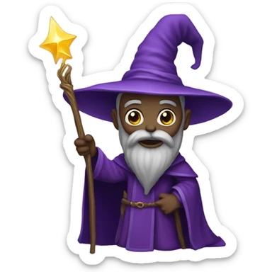 Purple wizard sticker