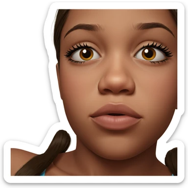 realistic portrait of a girl sticker