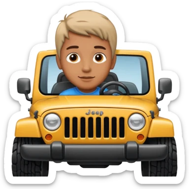 Boy driving Jeep cherokee sticker