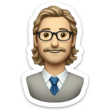 dutch-guy-with-round-glasses-blue-eyes-long-wavy hair-moustache-chin beard-circular glasses sticker