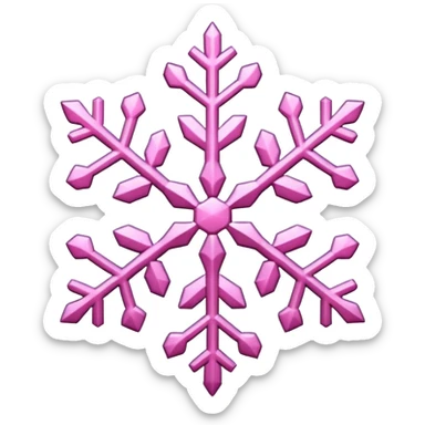 snow flake pink sticker