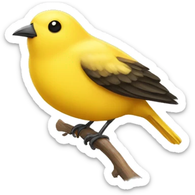 yellow tiny bird sticker