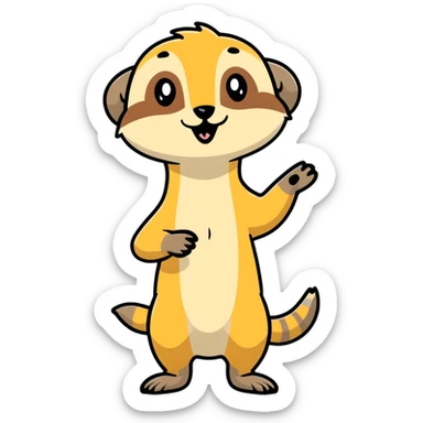 Meerkat sign welcome  sticker