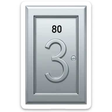 modern house door number sticker