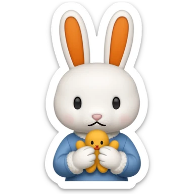 miffy with X for a mouth sticker