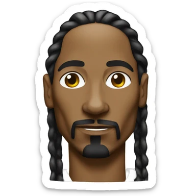 snoop dogg with cornrows sticker