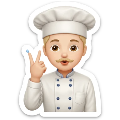 chef blowing a kiss sticker
