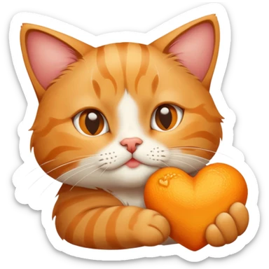 Cat sending love and kisses sticker