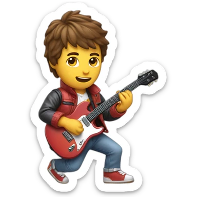 Marty McFly playing guitar sticker