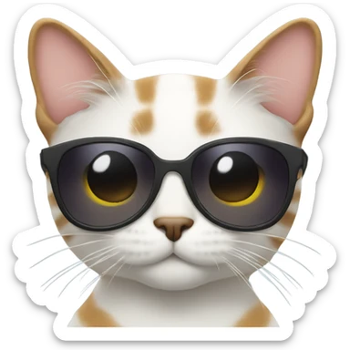 Cat with sunglasses sticker