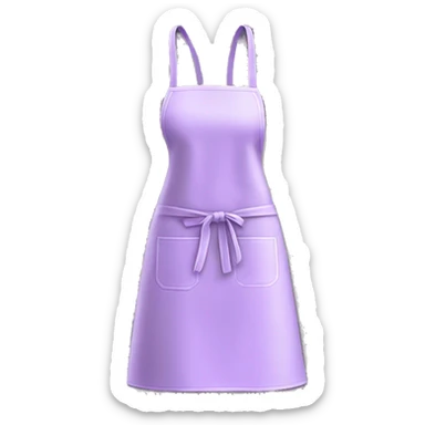 Realistic isolated light purple kitchen apron. sticker