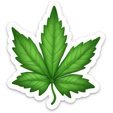 marihuana leaf sticker