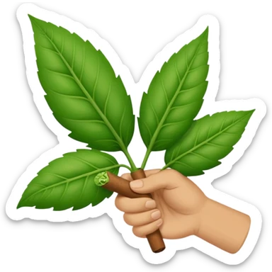 Hand emoji holding blunt sticker