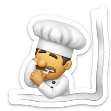 Chef doing Italian mama Mia kiss sticker