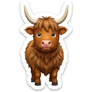 highland cow sticker