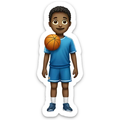 Niño con un infla balones sticker