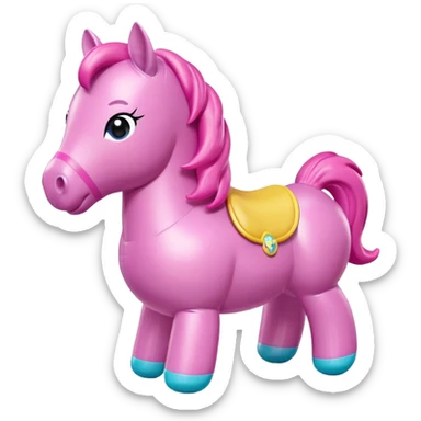 my little pony inflatable vinyl chubby horse toy figurine  sticker