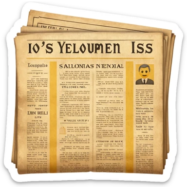 Vintage newspaper sticker