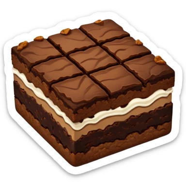 A walnut brownie sticker