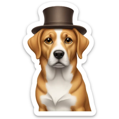 dog wif hat sticker