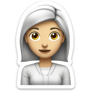 disciplinary white female student writing sticker