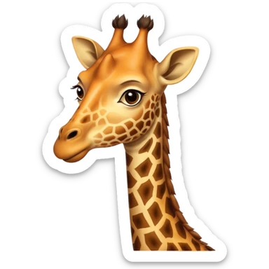 Ful Mor zürafa sticker