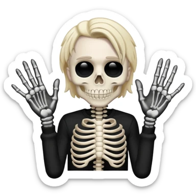 Make a Playboi Carti yvl skeleton hand emoji sticker