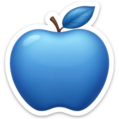 Une pomme bleu sticker