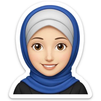 a beautiful French teacher wearing hijab sticker