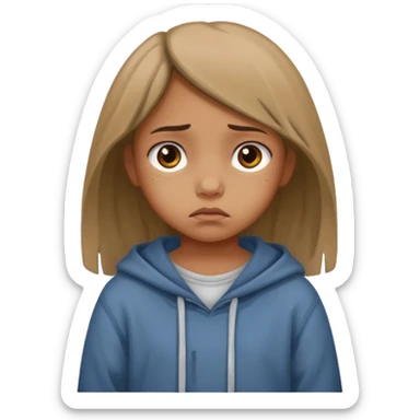 poor begger little girl sticker